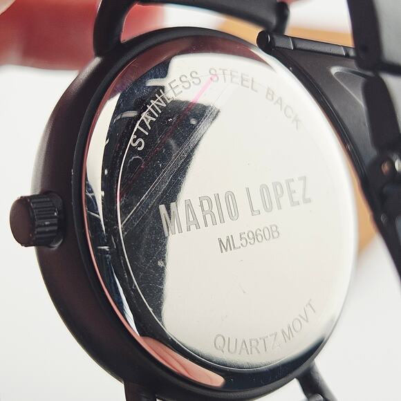 Mario Lopez Men's Minimalist Black Out Watch Sleek Professional Sophisticated - Picture 6 of 7